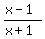 %28x-1%29%2F%28x%2B1%29