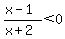 %28x-1%29%2F%28x%2B2%29%3C0