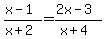 %28x-1%29%2F%28x%2B2%29=%282x-3%29%2F%28x%2B4%29