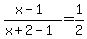 %28x-1%29%2F%28x%2B2-1%29=1%2F2