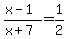 %28x-1%29%2F%28x%2B7%29+=+1%2F2