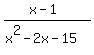 %28x-1%29%2F%28x%5E2-2x-15%29