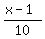 %28x-1%29%2F10