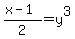 %28x-1%29%2F2=y%5E3