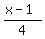 %28x-1%29%2F4