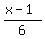 %28x-1%29%2F6