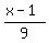 %28x-1%29%2F9