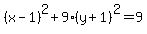 %28x-1%29%5E2%2B9%28y%2B1%29%5E2=9