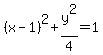 %28x-1%29%5E2%2By%5E2%2F4=1