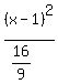 %28x-1%29%5E2%2F%2816%2F9%29