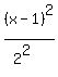 %28x-1%29%5E2%2F%282%5E2%29