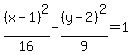 %28x-1%29%5E2%2F16-%28y-2%29%5E2%2F9=1