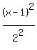 %28x-1%29%5E2%2F2%5E2
