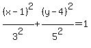 %28x-1%29%5E2%2F3%5E2%2B%28y-4%29%5E2%2F5%5E2+=+1
