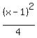 %28x-1%29%5E2%2F4