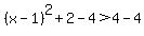%28x-1%29%5E2+%2B+2+-+4+%3E+4+-+4