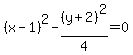 %28x-1%29%5E2+-+%28y%2B2%29%5E2+%2F4=0