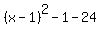 %28x-1%29%5E2-1-24