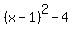 %28x-1%29%5E2-4