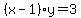 %28x-1%29y=3