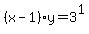 %28x-1%29y=3%5E1