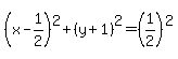 %28x-1%2F2%29%5E2%2B%28y%2B1%29%5E2=%281%2F2%29%5E2