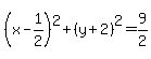 %28x-1%2F2%29%5E2%2B%28y%2B2%29%5E2=9%2F2+