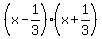 %28x-1%2F3%29%28x%2B1%2F3%29