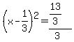 %28x-1%2F3%29%5E2=%2813%2F3%29%2F%283%29