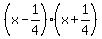 %28x-1%2F4%29%28x%2B1%2F4%29