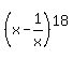 %28x-1%2Fx%29%5E18