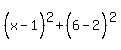 %28x-1%5E%22%22%29%5E2%2B%286-2%5E%22%22%29%5E2