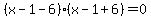%28x-1-6%29%28x-1%2B6%29=0