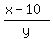%28x-10%29%2Fy