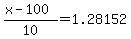%28x-100%29%2F10=1.28152