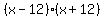 %28x-12%29%28x%2B12%29