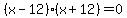 %28x-12%29%28x%2B12%29+=+0