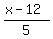 %28x-12%29%2F5