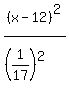 %28x-12%29%5E2%2F%28%281%2F17%29%5E2%29