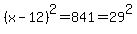 %28x-12%29%5E2+=+841+=+29%5E2