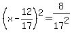 %28x-12%2F17%29%5E2=8%2F17%5E2
