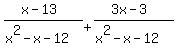 %28x-13%29%2F%28x%5E2-x-12%29%2B%283x-3%29%2F%28x%5E2-x-12%29