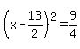 %28x-13%2F2%29%5E2=9%2F4