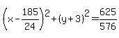 %28x-185%2F24%29%5E2%2B%28y%2B3%29%5E2=625%2F576