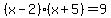 %28x-2%29%28x%2B5%29=9