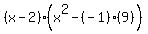 %28x-2%29%28x%5E2-%28-1%29%289%29%29