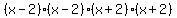 %28x-2%29%28x-2%29%28x%2B2%29%28x%2B2%29