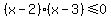 %28x-2%29%28x-3%29%3C=0