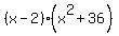 %28x-2%29%2A%28x%5E2+%2B+36%29