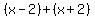 %28x-2%29%2B%28x%2B2%29